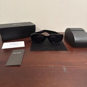 Prada Black Sunglasses Accessories Set